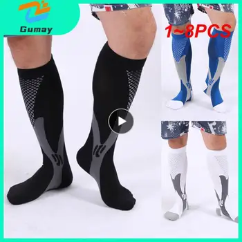 1-8 шт. Компрессионные носки для бега для мужчин и женщин для футбола, снимающие усталость, облегчающие боль 20-30 Мм рт. ст., черные компрессионные носки, подходящие для