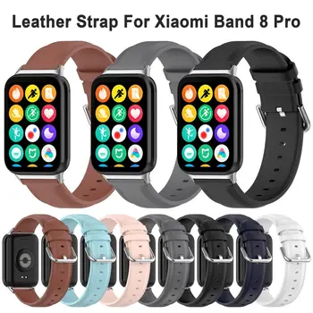1 шт. Кожаный ремешок для часов Mi Band 8 Pro, браслет, ремешки для часов Xiaomi Band 8 Pro, сменные браслеты, Аксессуары