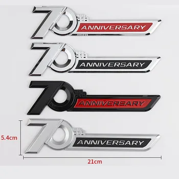 3d ABS Эмблема 70-летия Логотип Наклейка на Боковое крыло автомобиля для Toyota Land Cruiser Значок 70-летия Наклейки Аксессуары