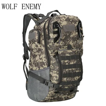 45Л Открытый военный рюкзак, Тактический рюкзак для кемпинга, пеших прогулок, спортивная сумка для скалолазания, армейские сумки, охотничий мешок Molle