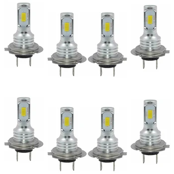 8ШТ Мини H7 + H7 Комбинированный Светодиодный Комплект Фар Лампы Высокого Ближнего Света 240 Вт 52000ЛМ 6000 К Комплект Супер Белый