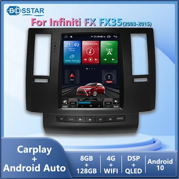 Android 11 Infiniti FX FX35 FX45 2003-2011 Автомобильный DVD-радио в стиле Tesla, Мультимедийный видеоплеер, стерео, Автонавигация, GPS, 4G, Wi-Fi