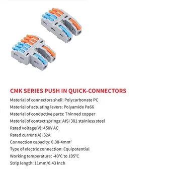 CMK-422-4/6/8 IP68 16A 450 В водонепроницаемый Разъем Открытый IP68 Водонепроницаемый Электрический Провод Разъем 3Pin 4Pin