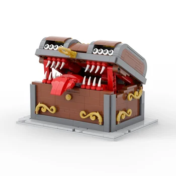 Dunge0ns & Drag0ns Сундук с сокровищами, рабочая Механическая Имитирующая модель сундука, которую можно открыть, 682 штуки, строительные блоки, игрушки
