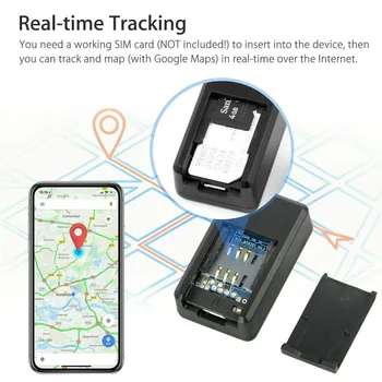 GPS-трекер для транспортных средств Мини Магнитный GPS-локатор автомобиля в режиме реального времени Без абонентской платы Длительное время ожидания GSM SIM GPS-трекер