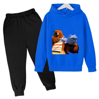 Grizzy And The Lemmings / детская спортивная одежда для подростков, толстовки, брюки, специальное предложение для мальчиков и девочек, детские комплекты с медведями