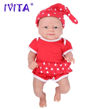 IVITA WG1512 36 см 1,65 кг Силиконовая Кукла Bebe Reborn для Всего Тела с 3 Цветами Глаз Реалистичная Девочка Детская Игрушка для Детей с Одеждой