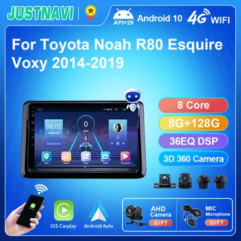 JUSTNAVI 4G 64G Для Toyota Noah R80 Esquire Voxy 2014-2019 BT Мультимедийный видеоплеер Carplay Navi GPS Без 2 Din DVD IPS Touch