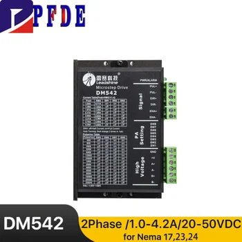 Leadshine DM542 2-фазный Шаговый Драйвер 20-50VDC 1.0-4.2A для Контроллера Шагового Двигателя NEMA17 NEMA23 42 57