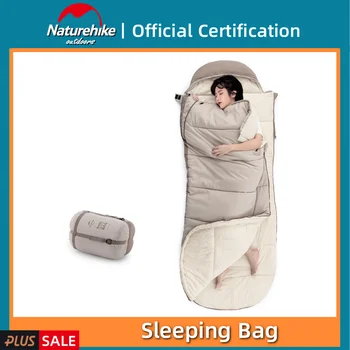 Naturehike 1-2 человека Могут быть сшиты в хлопчатобумажный спальный мешок, утолщенный И теплый, портативный, для кемпинга, путешествий, спальный мешок для взрослых.