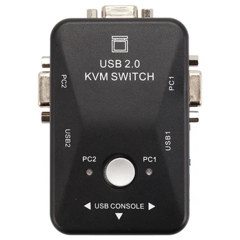 Usb Kvm Switch Switcher 2-портовый коммутатор Vga Svga, Usb 2.0 Мышь Клавиатура, коммутатор 1920X1440