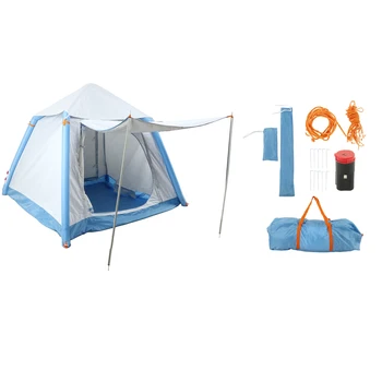 Автоматическая надувная палатка Оксфорд Двухслойная Водонепроницаемая УФ-защита Всплывающая Семейная палатка для рыбалки пеших прогулок альпинизма