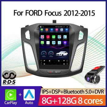Автомобильная GPS-навигация Android в стиле Tesla для FORD Focus 2012-2015, автомагнитола, стерео, мультимедийный плеер с зеркальной ссылкой BT WiFi