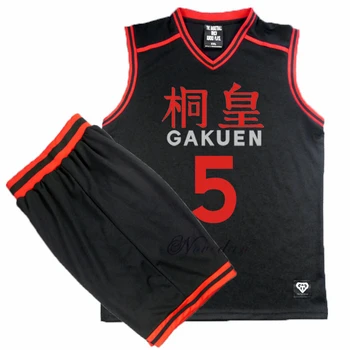 Аниме Basket Basuke Косплей Школьная форма GAKUEN Баскетбольная майка Aomine Daiki, спортивная одежда, футболка, шорты, комплект костюмов