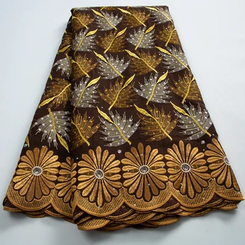 Африканская швейцарская вуаль, кружевная ткань с вышивкой 2023, Высококачественная Нигерийская хлопчатобумажная кружевная ткань для женщин, свадебное платье A3385