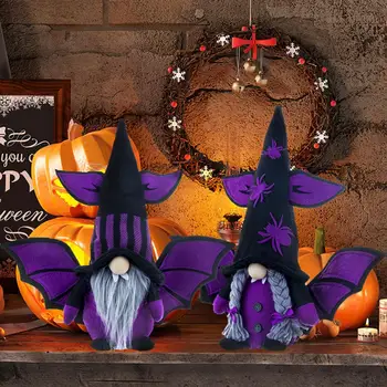 Безликая игрушка с крыльями, дизайн поддельного паука, Большой нос, Длинные усы, Плюшевая игрушка-гном, украшение для вечеринки в честь Хэллоуина