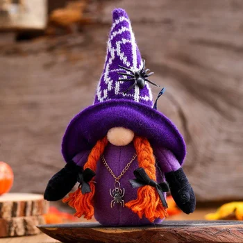 Безликая кукла-карлик на Хэллоуин, кукла-паук, летучая мышь, украшения для вечеринки, украшения для дома, украшения для рабочего стола