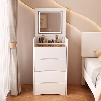 Белые Роскошные Комоды Туалетный столик с зеркалом В спальне Минималистичный Стол для макияжа Косметика Женская Мебель для дома
