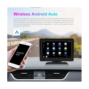 Беспроводной Carplay Android Auto 7-дюймовый экран Радио Фронтальные резервные камеры Bluetooth WIFI FM Bluetooth Зеркальная ссылка TF Карта