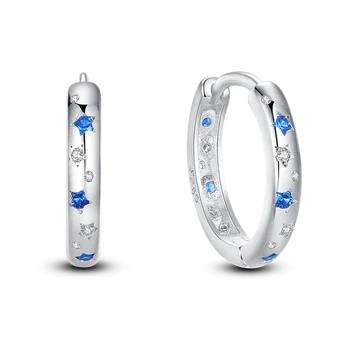 Благородный шарм из стерлингового серебра 925 пробы Минималистичные серьги-звезды для женщин Pave CZ Fine Engagement Hot Anniversary Fashion Jewelry Подарок