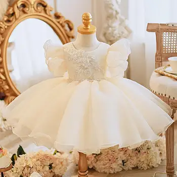 Бутик детских платьев для девочек-flowers Flower Girl Dress Элегантное платье для вечеринок, свадеб, причастия принцессы, Первых детей