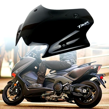 Ветровое стекло мотоцикла для Yamaha TMAX530 2017 2018 2019 2020 Лобовое стекло Bubble Лобовое стекло мотоцикла Черный Акриловый Ветроотражатель