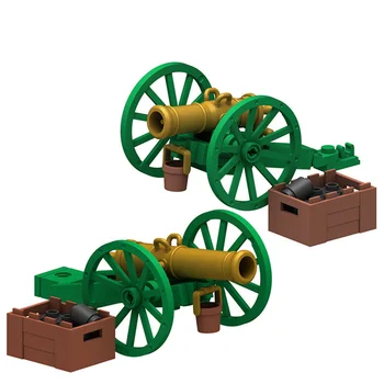 Вторая мировая война WW2 армейские солдаты SWAT Cannon DIY модель Строительные блоки Кирпичи Игрушки для подарка