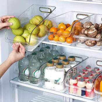 Выдвижной ящик для холодильника Экономия места Выдвижной шкаф для хранения овощей, фруктов, напитков, Настольный держатель для мелочей, Товары для дома