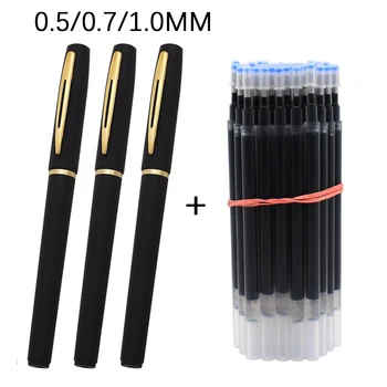 Гелевые ручки с чернилами сверхбольшой емкости 0,5 мм 0,7 мм 1,0 мм, деловая ручка для подписи, ручка-роллер для постоянного письма, канцелярские принадлежности
