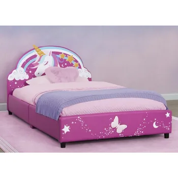 Двуспальная кровать Delta Children с единорогом, розовая