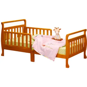 Детская кроватка-санки, каркас кровати из ореха Пекан с изголовьем, современный каркас кровати