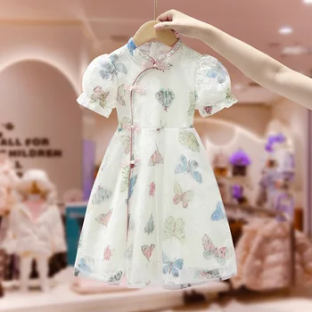 Детское платье принцессы для девочек, летние платья для девочек, платье в китайском стиле для девочек, праздничные платья для девочек от 3 до 12 лет