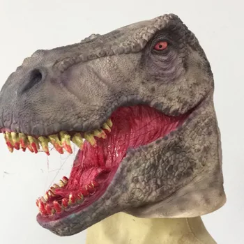 Динозавр Вечерние Маска Динозавр Игрушки Голова С Открытым Ртом Латексный Ужас Динозавр Головной Убор Маска Велоцираптор Латексный Головной Убор