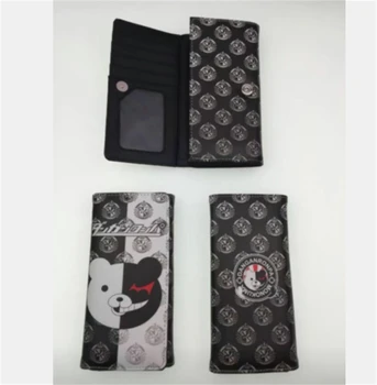 Длинный кошелек с логотипом аниме Danganronpa для мальчиков и девочек, кошелек для кредитных карт, Новый кошелек с пряжкой, дамский кошелек для мелочи