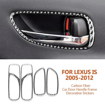 Для Lexus IS IS250 300 350C 2005-2012 Автомобильный стайлинг Из Углеродного Волокна Дверная Ручка Автомобиля Рамка Декоративные Наклейки Auto Inter Accessoriess