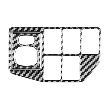 Для Prius 2009-2015, Управление зеркалом заднего вида из углеродного волокна, Переключатель фар, Отделка, Наклейки для интерьера, Аксессуары