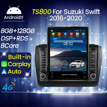 Для Tesla Автомобильный радиоприемник Android с вертикальным экраном, стерео мультимедийный видеоплеер для Suzuki Swift 5 2016-2020, головное устройство GPS Carplay BT