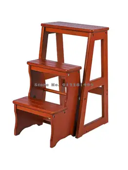 Доставка Бытовой Многофункциональный Складной Лестничный стул, Импортная лестница из цельного дерева, Трехступенчатая лестница для лазания в помещении