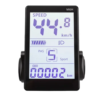 ЖК-дисплей электрического велосипеда M6H, приборная панель 24V 36V 48V 60V, Универсальный ЖК-экран для электрического велосипеда