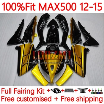 Инжекционный Золотисто-черный Обтекатель для YAMAHA MAX-500 TMAX500 TMAX T MAX 500 MAX500 2012 2013 2014 2015 T-MAX500 12 13 14 15 33No.11