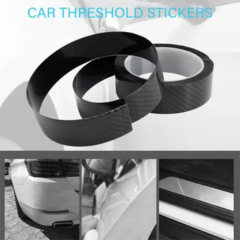 Клейкая лента из углеродного волокна 5M 5D Защитная полоса для порога автомобиля Против царапин Накладка