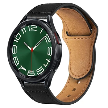 Кожаный Ремешок для Samsung Watch 6/5/4 40-44 мм 4/6 Классический 42-43 мм 46-47 мм Кожаный ремешок для Galaxy Watch 5pro 45 мм Correa