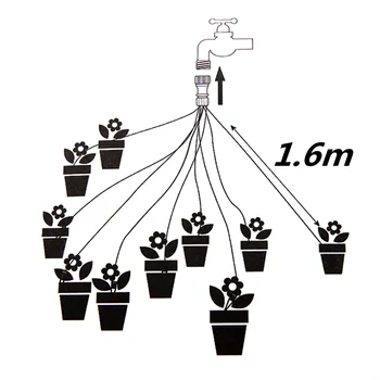 Комплект для орошения Система полива растений Регулируемая система микроорошения для экономии воды Для комнатных растений в саду и теплице