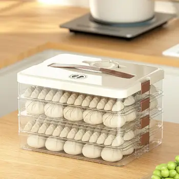 Коробка для хранения пищевых многослойных пельменей, в которой хранятся деликатесы, Аксессуары для дома в холодильнике, для хранения продуктов с антипригарным покрытием