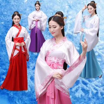 Костюм Феи для взрослых в китайском стиле, костюм Тан, женское платье, традиционный народный женский костюм Ханфу для национального выступления на сцене