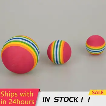 Красочный тренировочный мяч из пеноматериала, прочный Радужный мяч для сбора радуги, Интерактивная игрушка, игрушка для домашних животных, улучшающая ловкость, пенопластовый мяч, Забавная подборка