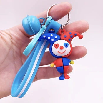 Креативный милый брелок с клоуном, новинка, 3D силиконовая мягкая игрушка, брелок для ключей, брелок для ключей для бойфренда, брелок для ключей, подарок