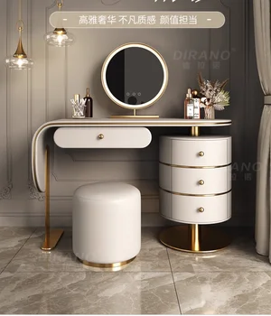 Легкий роскошный туалетный столик в спальне современный простой письменный шкаф столик для макияжа из массива дерева стол для макияжа в главной спальне
