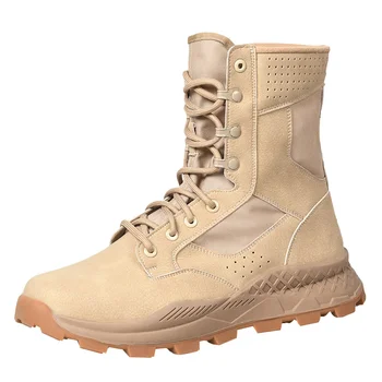 Летние сетчатые тренировочные военные ботинки, сверхлегкие нескользящие Износостойкие Дышащие походные ботинки для скалолазания, мужские тактические ботинки
