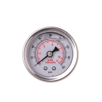 Манометр для измерения давления впрыска топлива в автомобиле 0-160 фунтов на квадратный дюйм / бар, измерители давления масла